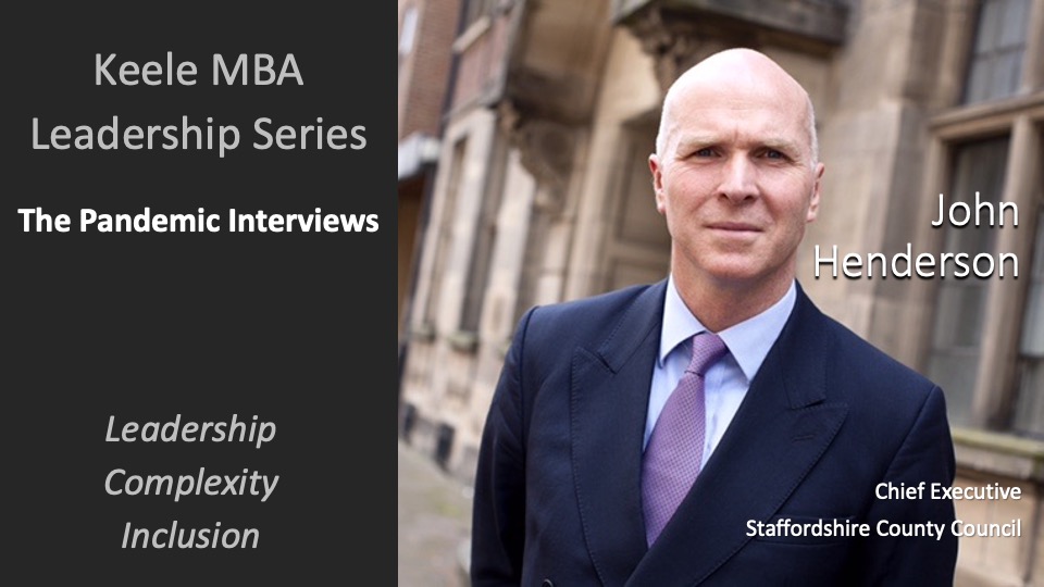 DrWillFoster's tweet photo. Pandemic Leadership Interview #2 livestreams at #KeeleUniversity this Friday at 12 noon with John Henderson CEO of Staffordshire County Council https://t.co/aIRc5zryv5. Catch last Friday's interview with Trevor McMillan at https://t.co/m59a78CNht https://t.co/u4Z5GXTPkV