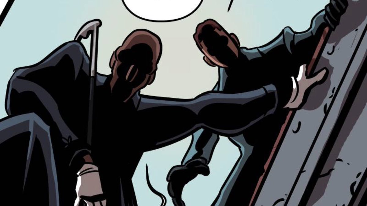 MEANWHILE: Readers on the @webtoon app can read up to two weeks ahead via Fast Pass, and THIS week's new installment? It's a heavy one. Madame Ferrier and Inspector Crabb team back up to find some answers - and hey, monkey's paw, then get `em. This one changes things.