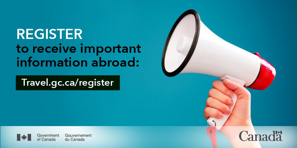 TravelGoC's tweet image. If you are abroad, register with us so that we can reach you in case of emergency. 
 
It’s here 👇 
ow.ly/Zu4i50ArKWm