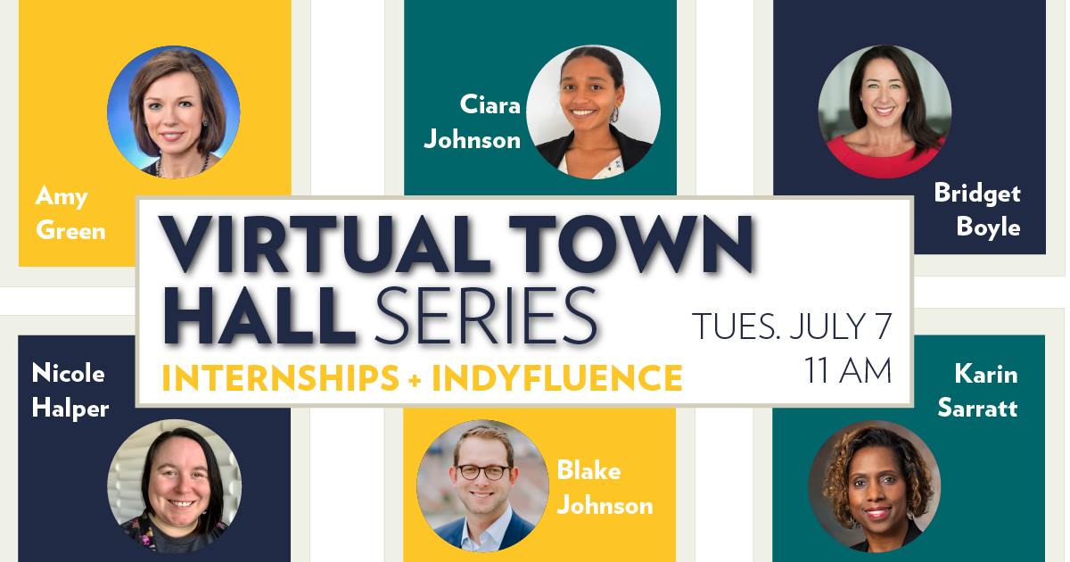 indyfluencer's tweet photo. T-minus ONE HOUR until @IndyChamber Virtual Town Hall series. Register now to hear about the #Indyfluence experience and how to land an internship in the midst of a global pandemic. #BeAnIndyfluencer
https://t.co/hY3if4VimT https://t.co/PZKYKo2wNO