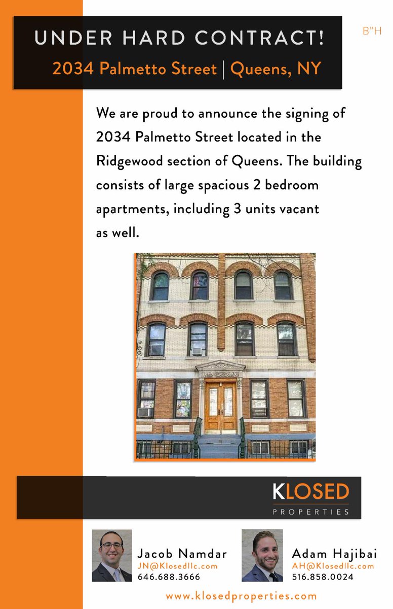 KlosedLLC's tweet photo. Under Hard Contract - 2034 Palmetto Street, Ridgewood, Queens https://t.co/Q8r6DjqNRt https://t.co/jYm5bmZwYd