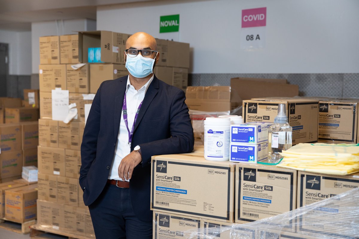 UnityHealthTO's tweet photo. #WeAreReady. Since COVID-19 hit, PPE has been essential. Adrian William's job, as Interim Director of Supply Chain for nursing and medicine, is to work with the team in Procurement services to ensure Unity Health has enough of it. Thank you Adrian for all that you do! https://t.co/jnrQ7iJqpD