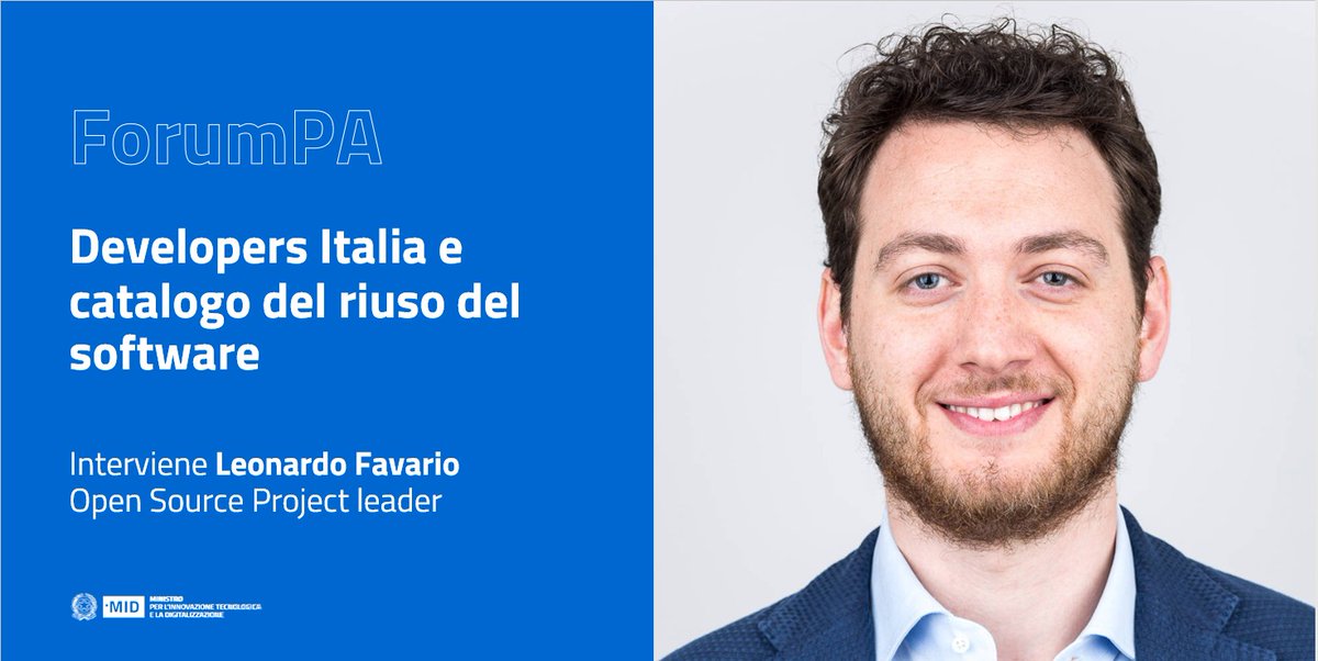 InnovazioneGov's tweet photo. #DevelopersItalia è la community degli sviluppatori dei servizi pubblici digitali italiani. Oggi a FPA - FORUM PA, Leonardo Favario ha raccontato le soluzioni innovative di riuso del software per la PA, le linee guida e il catalogo disponibile su: https://t.co/0EvPzJnWHb https://t.co/PCVFKqnFXV