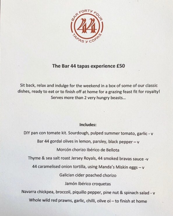 Food_A4thought's tweet photo. Look at these on offer for this weekend from @bar44tapas @Asador44 now on sale at their #Mercado44 shop on the website 
Don’t miss this - almost like being there (almost) #OnlineShop #Tapas #SpanishDining #QualityProduce #ShopLocal #SupportIndies #CardiffDining #SouthWalesDining https://t.co/SH9qocUZjG