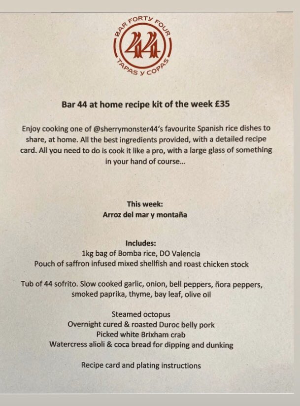 Food_A4thought's tweet photo. Look at these on offer for this weekend from @bar44tapas @Asador44 now on sale at their #Mercado44 shop on the website 
Don’t miss this - almost like being there (almost) #OnlineShop #Tapas #SpanishDining #QualityProduce #ShopLocal #SupportIndies #CardiffDining #SouthWalesDining https://t.co/SH9qocUZjG