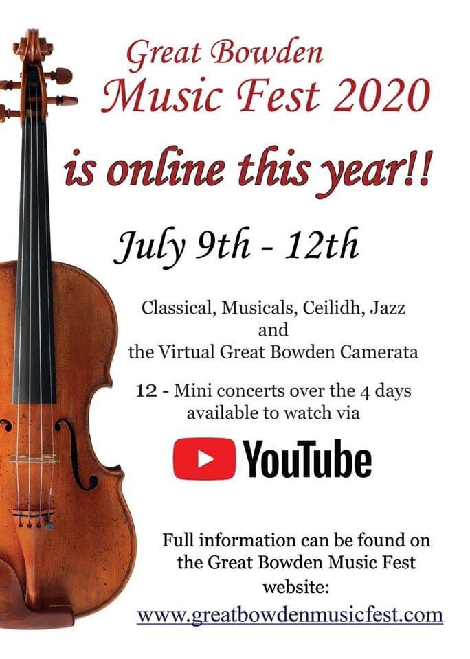 <a href="/BowdenMusicFest/">GreatBowdenMusicFest</a> online concerts #OnlineConcerts #Harborough #music  #ClassicalMusic #musicals #jazz #SaveTheArts #YouTube <a href="/AroundHarborou1/">Around Harborough</a> @mhm_magazine <a href="/MHCarnival/">Harborough Carnival</a> <a href="/Carps23/">Andrew Carpenter</a> <a href="/MktHarbWI/">Market Harborough WI</a> <a href="/HarbMarket/">Harborough Market</a> <a href="/TasteHarborough/">Taste Harborough</a> @theengineroomMH 🎻🥁🎺🎸🎷🎼🎶🎵🎵🎶🎼