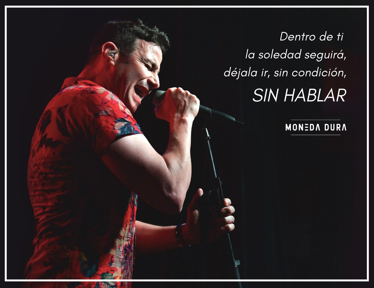 MonedaDura's tweet photo. Que la soledad nunca habite en ustedes mi gente, déjenla ir, sin condición, sin hablar. 😉😎 @NassiryLugo
.
.
.
#MonedaDura #NassiryLugo #SinHablar #MonedaDuraQuote #QuoteMD #FansMD #MonedaDuraFans #MusicaCubana #Cuba https://t.co/10cU7dayuf