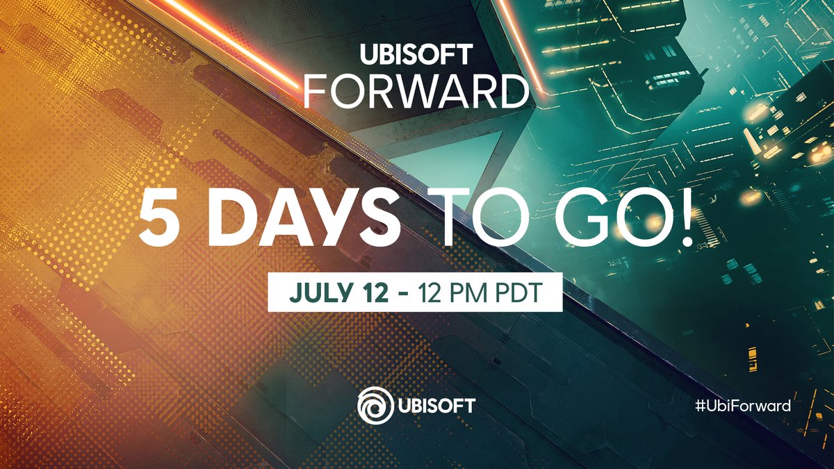 Ubisoft's tweet image. 5 DAYS 🙌 #UbiForward