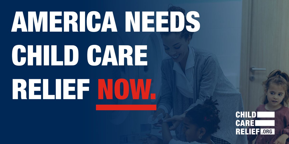 Millions of workers on the front lines of this pandemic—from health care workers and grocery store employees to first responders and mail carriers—cannot go to work without access to child care. Learn more about why our workforce needs #ChildCareRelief: childcarerelief.org