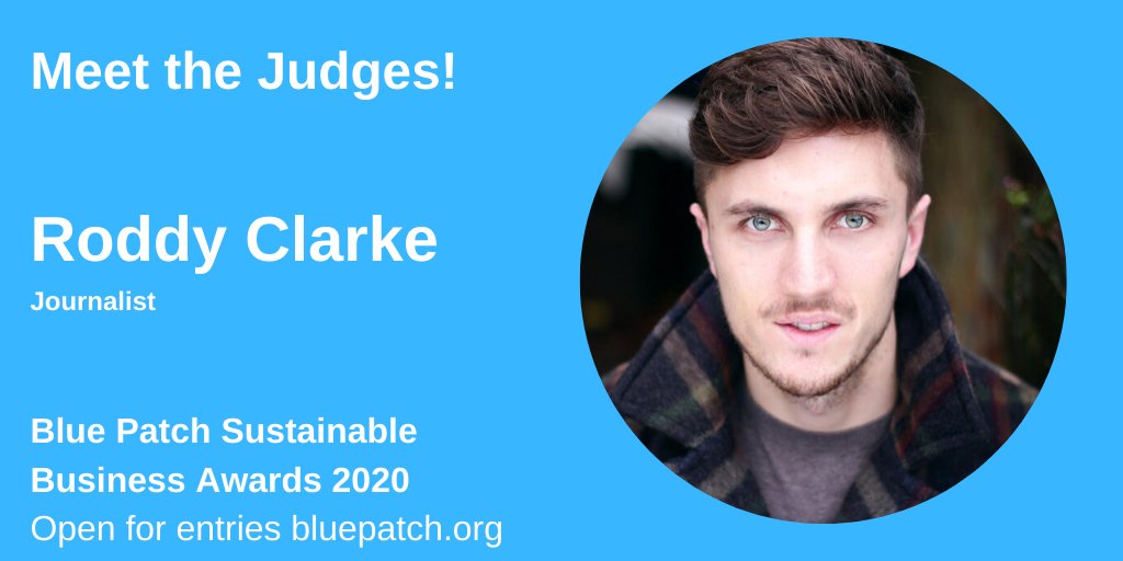 Blue Patch: The UK's Sustainable Directory (@bluepatchteam) on Twitter photo Meet the Judges bit.ly/3gAFK3A . We're delighted to announce the panel for the 2020 Blue Patch Sustainable Business Awards #BPatchAwards Starting with the dynamic champion of all things sustainable in design and lifestyle - Roddy Clarke! <a href="/roddyclarke91/">RoddyClarkeDesign</a> Meet the Judges bit.ly/3gAFK3A . We're delighted to announce the panel for the 2020 Blue Patch Sustainable Business Awards #BPatchAwards Starting with the dynamic champion of all things sustainable in design and lifestyle - Roddy Clarke! <a href="/roddyclarke91/">RoddyClarkeDesign</a>