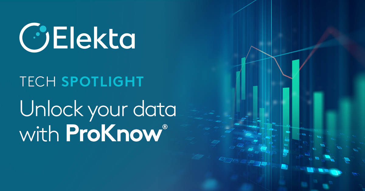 Elekta's tweet photo. In case you missed it, you can still learn about ProKnow by clicking below. Hear how we believe in the power of data to enhance patient care. #techspotlight #proknow #data
https://t.co/uyc0LoBTTc https://t.co/hoWrfvoE9Y