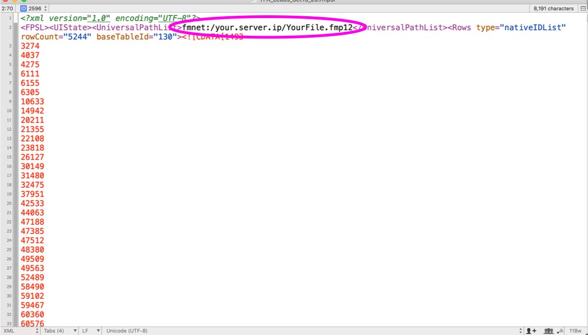 BaytaChris's tweet photo. Except that SSLs are file/server-specific. But SSLs are also simple text files. With a plaintext editor, (like Notepad), you can go in and edit the server/filename of the file being referenced. The SSL can then point to the found set in the live file on the live server.  2/2 https://t.co/lLfRJoPXrz