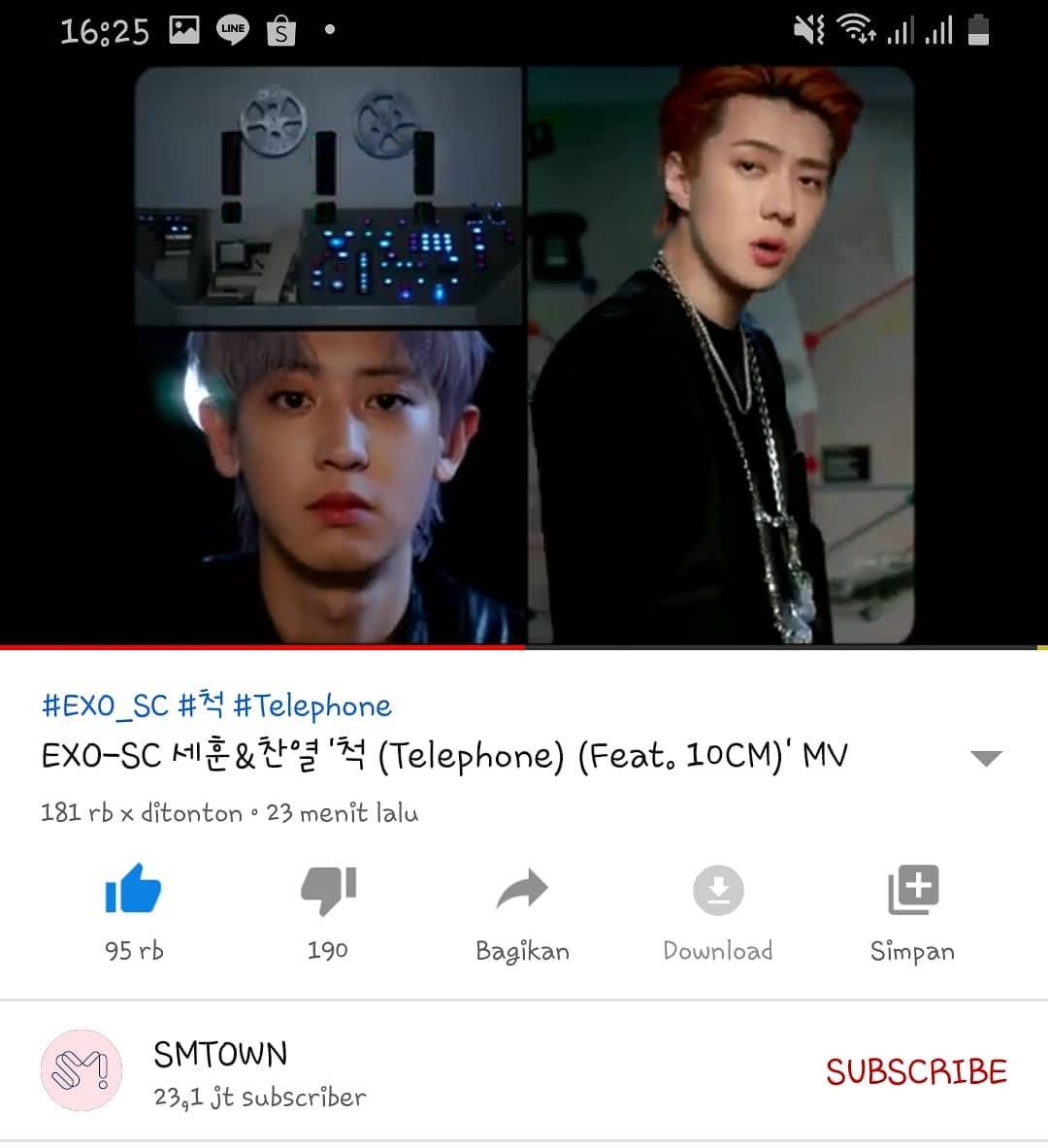 RaflyFerdiansy9's tweet photo. EXO SC Telephone feat 10 CM MV

#EXOSC_1BillionViews 
#EXOSC1BViewsNewEra 
#EXOSC_Telephone 
#EXOSCTelephone 
#EXOSC 
#SEHUN_CHANYEOL 
#CHANYEOL 
#SEHUN 
#EXOSCTelephoneMV https://t.co/fjOeywH9GT