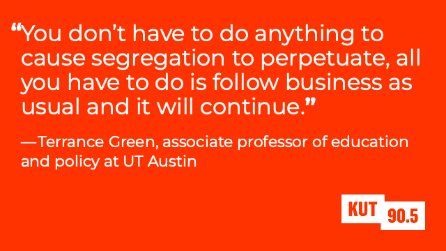 KUT's tweet photo. Schools in Travis County are not just segregated. They're the most segregated in the state. | @ClaireMcInerny 

https://t.co/kidtcZXSpZ https://t.co/6sdQ5LMrsC