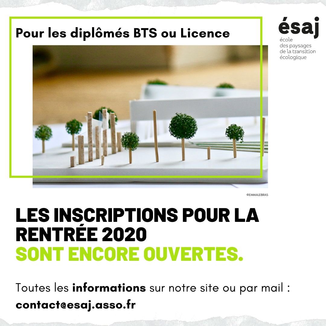 #Rentrée2020
Admissions BAC + 2 ou BAC + 3
Les #inscriptions sont encore ouvertes pour les #diplômés de #BTS et de #licences.
Fiche de candidature à télécharger sur notre site : esaj.asso.fr/formation/insc…
Infos par mail : contact@esaj.asso.fr.
📸 #EmmaLeBras #baccalaureat2020