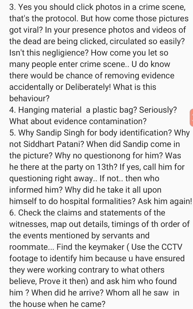 sush_preet's tweet photo. Questions for You Mumbai Police!!! Because it's time you answer them!!!! #MumbaiPolice #WhyDelayInCBIForSSR https://t.co/JMcf1K1uVe