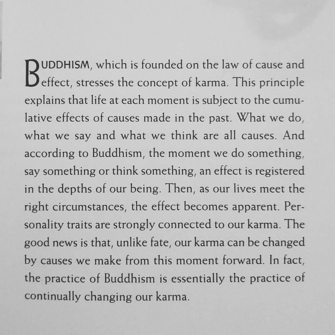 “The good news is that, unlike fate, our karma can be changed by causes we make from this moment forward.” #KeepPushing #PoisonIntoMedicine @IkedaQuotes