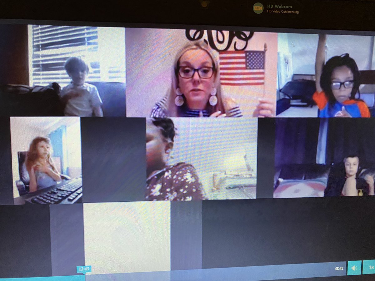 thefancyteacher's tweet image. Virtual Kindergarten summer school day 2 💙❤️ #summerlearningfun @TreadwellMrs  @Shannon98386022 @Hamner_jungle