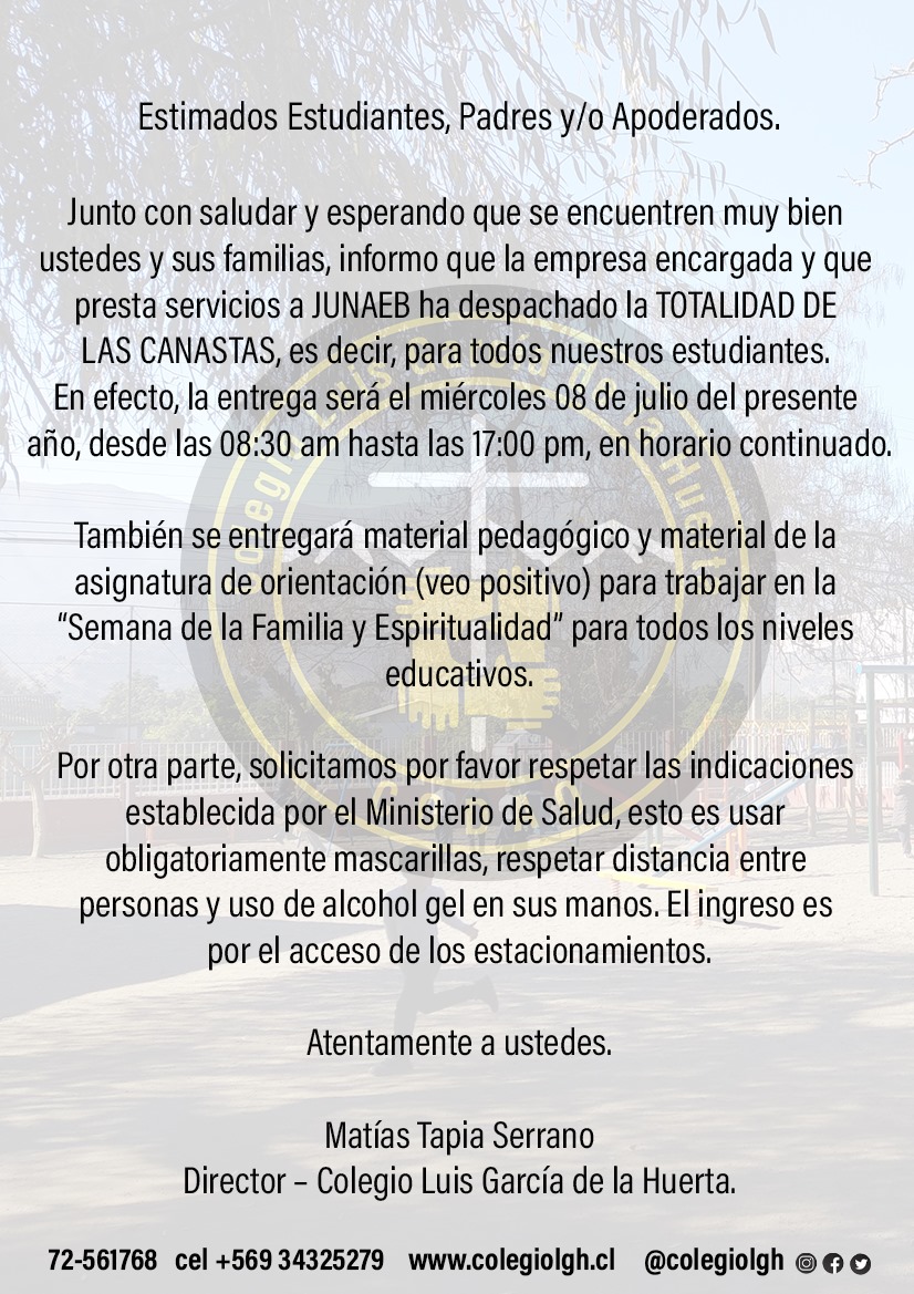 ColegioLGH's tweet photo. Favor leer y compartir en la comunidad #colegiolgh ¡gracias! #jomatux #Peumo #Codao https://t.co/Rz73iejGba