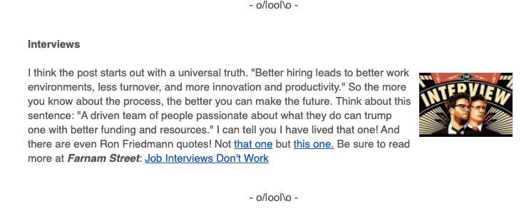 .<a href="/jeffrey_brandt/">Jeffrey Brandt</a> has "crossed the streams" citing social psychologist <a href="/RonFriedman/">Ron Friedman, Ph.D.</a> in <a href="/PinHawkHappens/">PinHawk</a> and not "that <a href="/ronfriedmann/">ronfriedmann</a> (aka me)". Very nice
And for the record one of us has two n's in last name