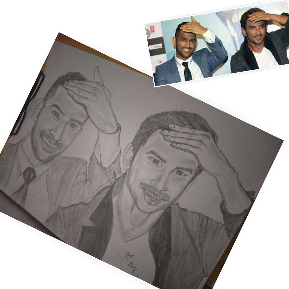 NahakManaswini's tweet photo. Very very Happy Birthday to @msdhoni Mahi bhai🎂🎂🎂🎂🎂
may be I am the last wisher..
(just a simple unplanned sketch for you,hope you like my small gift)
(#tribute @itsSSR )
#MSDians
#SushantSingRajput
#MSDhonibirthday
#HappyBirthdayDhoni
one of my #favcricketer & #favactor https://t.co/JAfWHOQjJ9