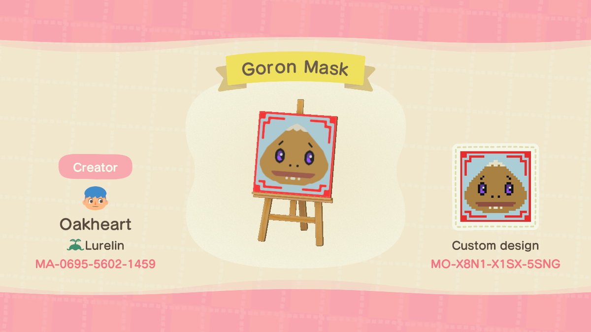 holyrafa's tweet photo. #AnimalCrossing #ACNH #NintendoSwitch #customdesign #tloz #thelegendofzelda #zelda #goronmask #majorasmask https://t.co/qIPt2yOvZi