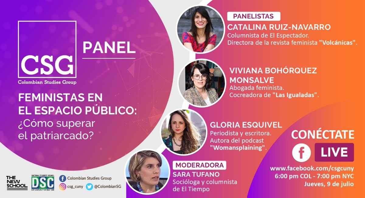 lucianacadahia's tweet photo. Es necesario escuchar a estas mujeres para que pensemos juntas por qué denunciar estructuras patriarcales no implica ir contra los hombres. Al contrario: es un ejercicio solidario para emanciparnos todes. 
@ColombianSG @catalinapordios @gsesquivel @Viviana_bo https://t.co/sgpPM1frai