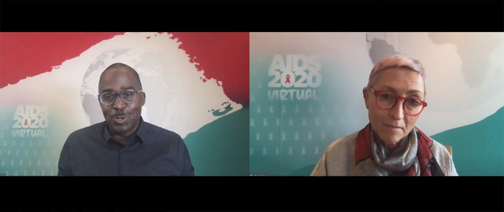 AIDS_conference's tweet photo. LIVE Q&amp;A session on “40-years of the HIV pandemic”, with @amFAR’s Greg Millett  and Desmond Tutu HIV Centre’s @LindaGailBekker. #AIDS2020Virtual @DTHF_SA https://t.co/zI1f5DPQHi