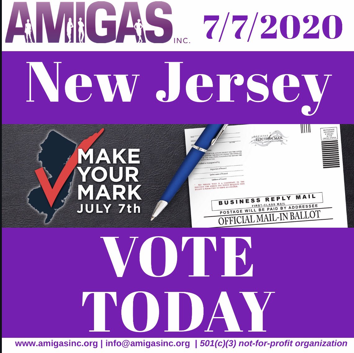 7/7/2020 NEW JERSEY STATEWIDE PRIMARY ELECTION
#VOTE TODAY
#njprimaryelection2020 #newjersey #votenj
#makeitcount #beheard