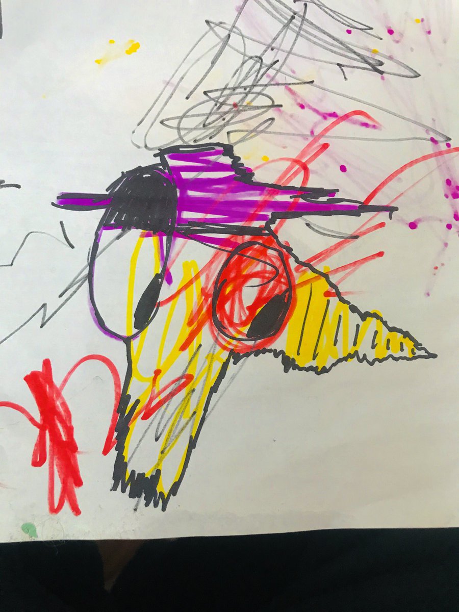 beauxkneauxz's tweet photo. Kiddo does the coloring and I do the outlining #makingmonsters #quarantinecoloring https://t.co/kVZekUAqOo