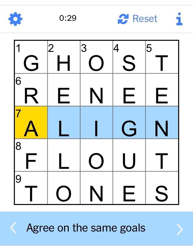 aligntoday's tweet photo. We agree with today's mini-crossword in the New York Times that Align is the best way for teams to agree on and track their goals this quarter!
#Crossword #NotSponsoredContent #Alignment #Goals https://t.co/V6YjPQBOWS