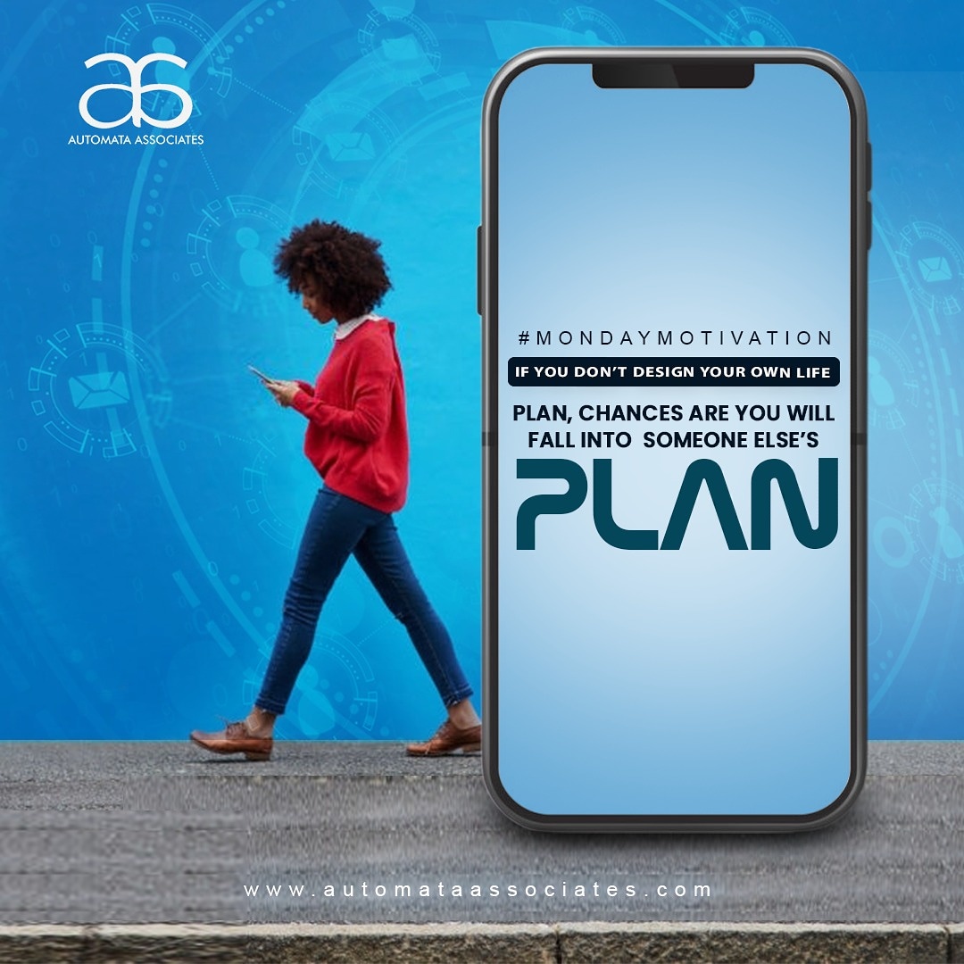 Automata_NG's tweet image. If you don't design your own life plan, chances are you'll fall into someone else's plan. And guess what they have planned for you? Not much.”
So, design your own plan and work towards it today.
#automataassociate #mondaymotivation   #consultancy #buhari #muslim  #nigeria