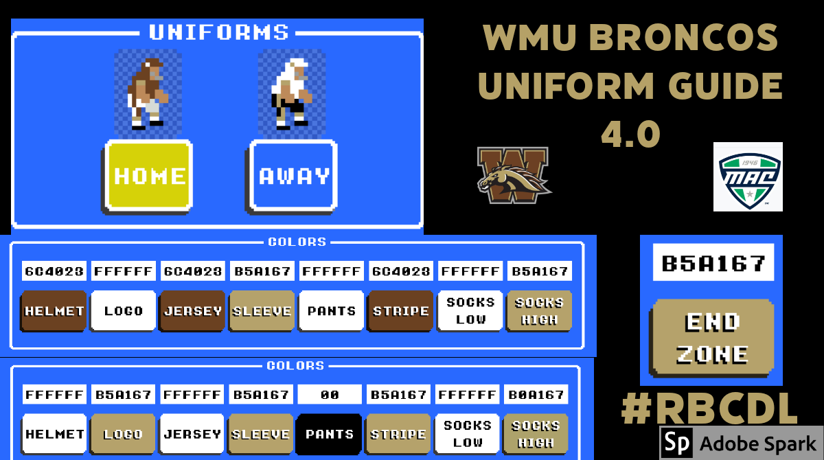 CoachHawkRB's tweet photo. The WMU Retro Athletic Department has provided this chart for our #RBCDL Season 7 opponents. #FightBroncosFight https://t.co/4fjtyw6ezd