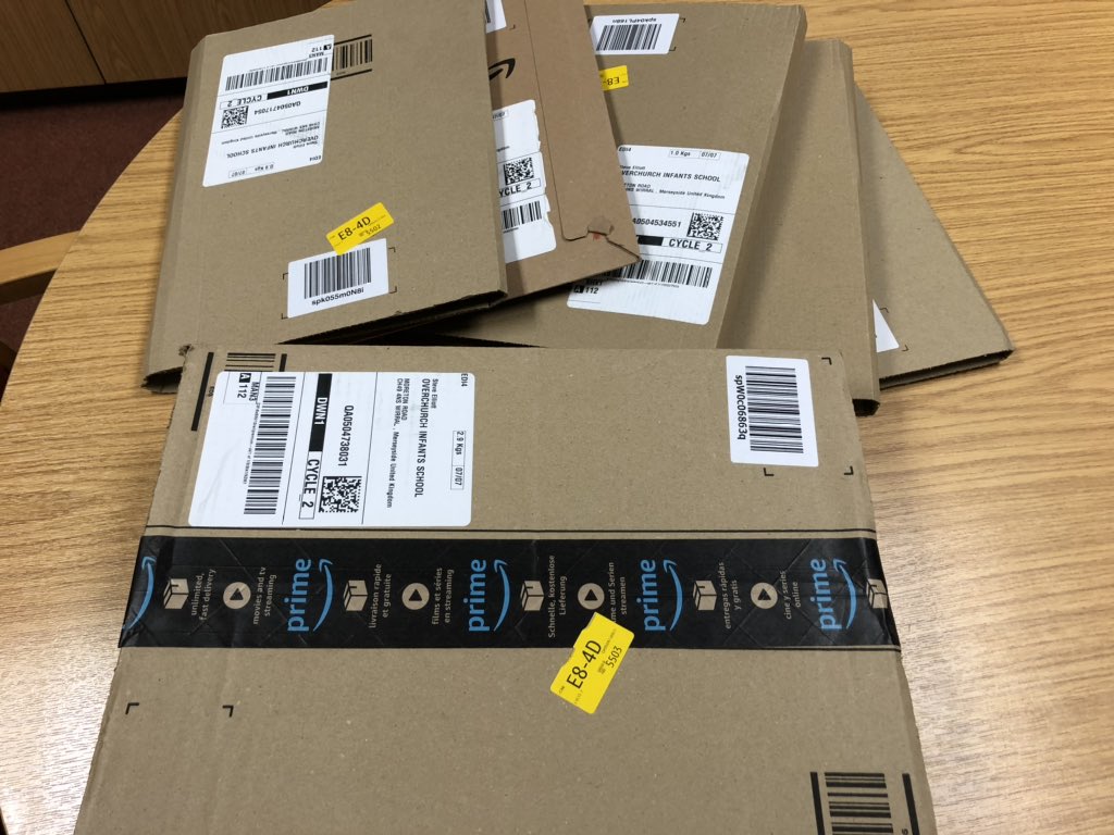 Overchurch_Inf's tweet photo. This is absolutely mind blowing. Only a day after our Amazon Wishlist was set up, we receive all these. 25 books for September! We are completely taken back by your generosity and have loved reading your messages which we will now stick inside the front cover. THANK YOU!📚 ❤️ https://t.co/V6KASYL8mc