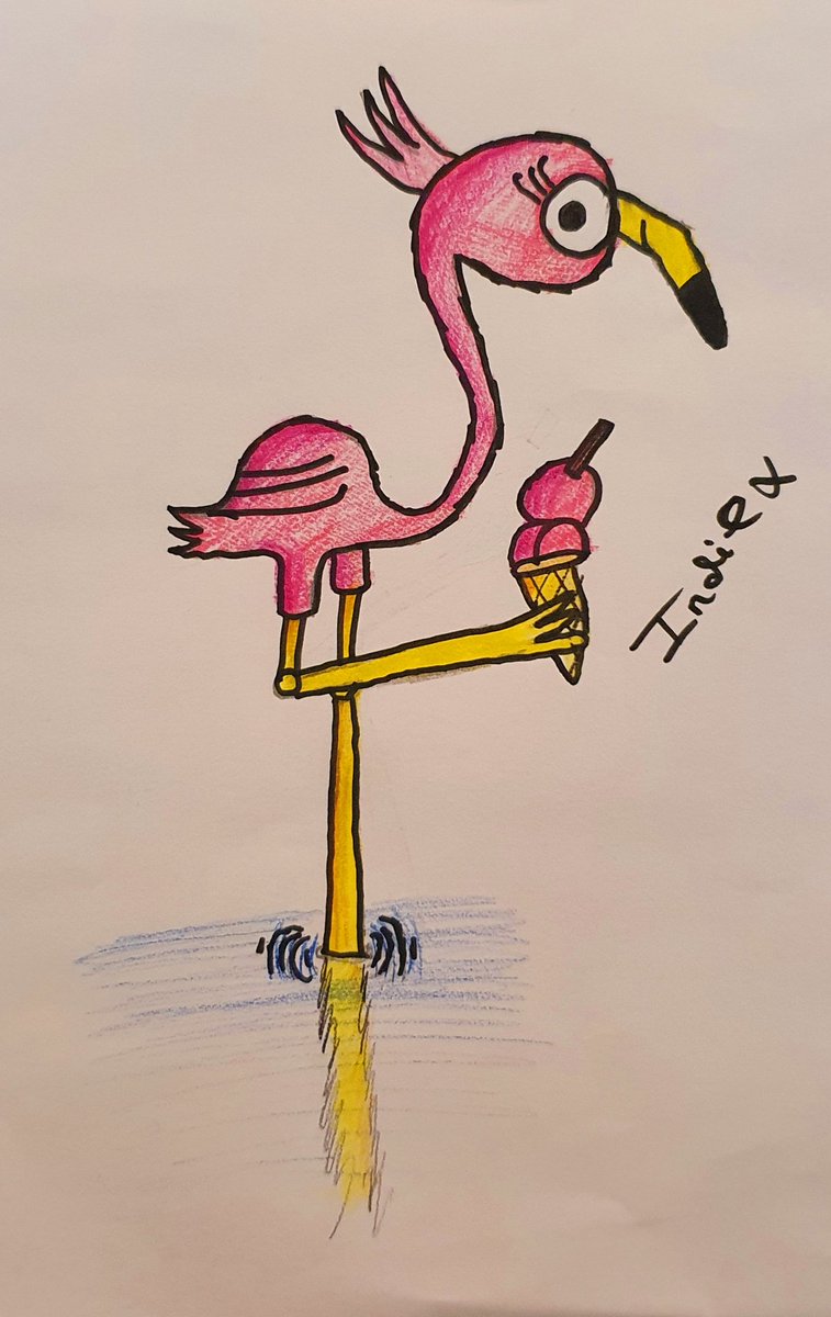 EleribPugh's tweet photo. Thanks @RobBiddulph for another great lesson from indie &amp; willow 👌🦩🦩🦩 #DrawWithRob https://t.co/xAQLgRAitp