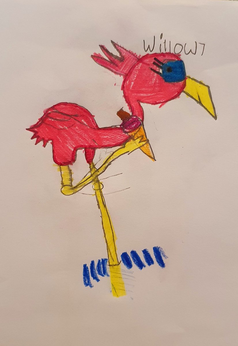 EleribPugh's tweet photo. Thanks @RobBiddulph for another great lesson from indie &amp; willow 👌🦩🦩🦩 #DrawWithRob https://t.co/xAQLgRAitp