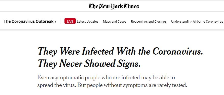 6). Whilst we still don't know the exact extent of asymptomatic spread, the govt knew its importance since January.31/1: Scientific America https://scientificamerican.com/article/study-reports-first-case-of-coronavirus-spread-by-asymptomatic-person/26/2: NY Times https://nytimes.com/2020/02/26/health/coronavirus-asymptomatic.html12/3: CDC  https://wwwnc.cdc.gov/eid/article/26/6/20-0412_article20/3: NATURE  https://nature.com/articles/d41586-020-00822-x