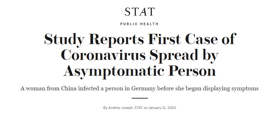 6). Whilst we still don't know the exact extent of asymptomatic spread, the govt knew its importance since January.31/1: Scientific America https://scientificamerican.com/article/study-reports-first-case-of-coronavirus-spread-by-asymptomatic-person/26/2: NY Times https://nytimes.com/2020/02/26/health/coronavirus-asymptomatic.html12/3: CDC  https://wwwnc.cdc.gov/eid/article/26/6/20-0412_article20/3: NATURE  https://nature.com/articles/d41586-020-00822-x