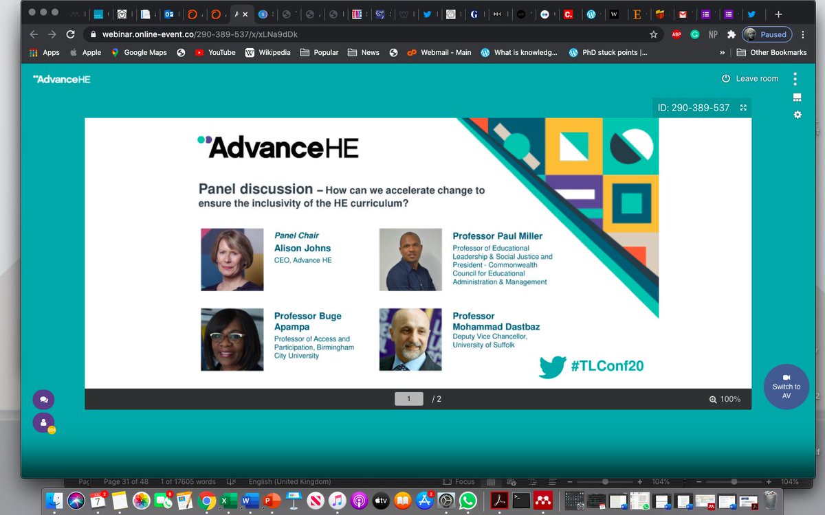 EmmaLouiseCurd's tweet photo. Panel discussion @AdvanceHE #TLConf20 'How can we accelerate change to ensure the inclusivity of the Higher Education curriculum?'
Prof. Paul Miller calls for unpacking terminology & creating a common language for HE - more clarity on meanings of inclusivity & decolonisation... https://t.co/vf0sbJrcRw