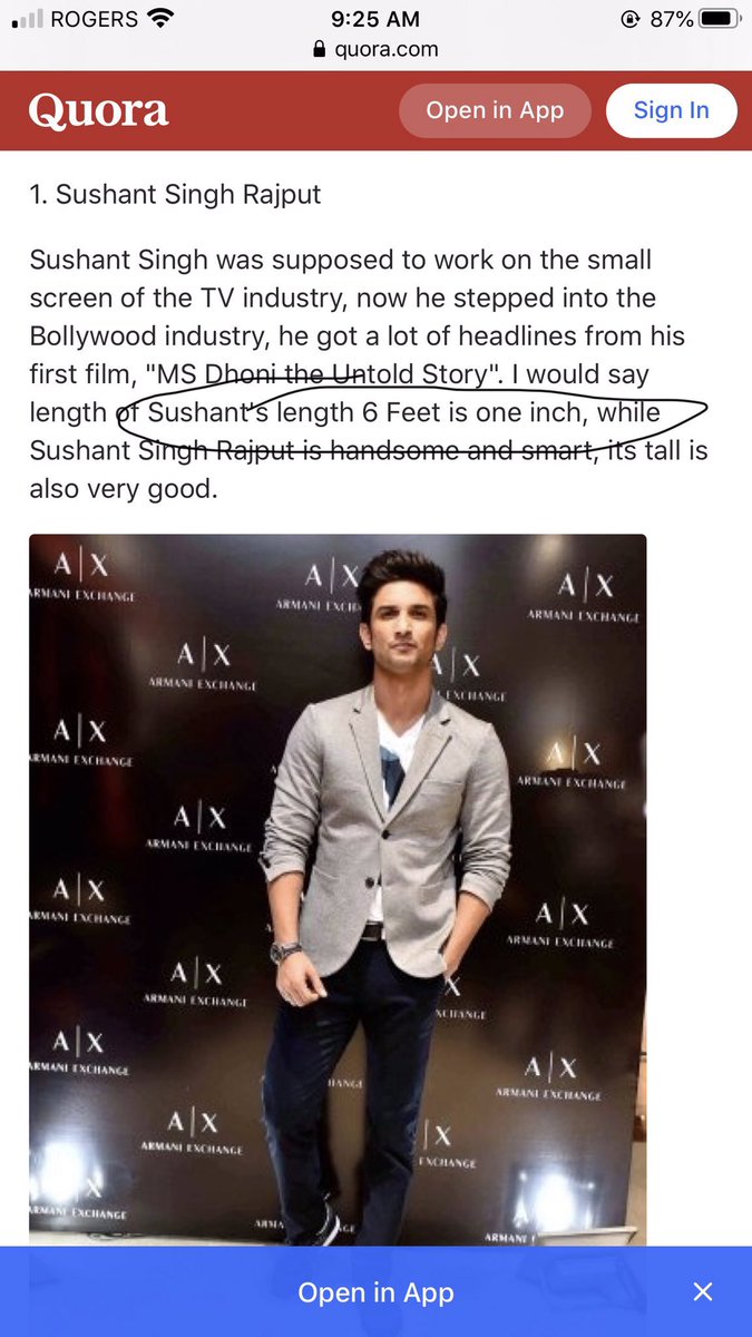 keyur_boraniya's tweet photo. #SushantSinghRajput himself said that his height is "6" ft then how Police can say that he was 5"10"..!
Even google is also saying 6ft.
So if his height is 6 fts then how he managed to hang himself without any chair or table??
@CMOMaharashtra @MahaGovtMic 
 #CBIEnquiryForSushant https://t.co/DFT3eZUWuj