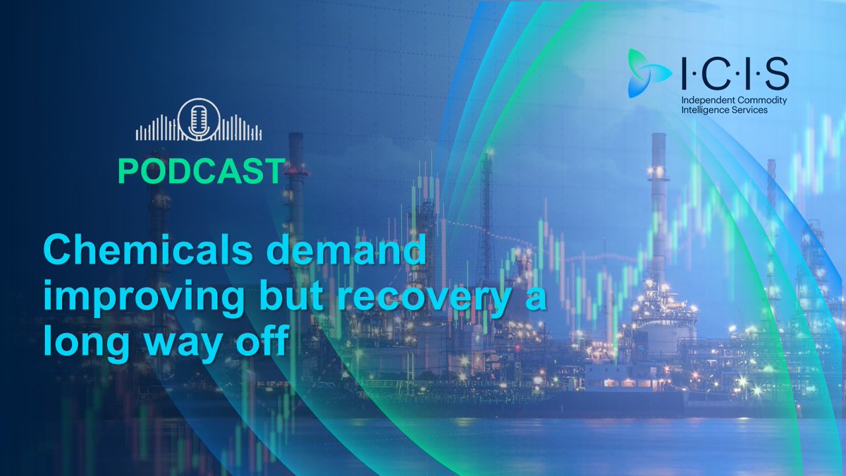 ICISOfficial's tweet photo. Take a listen to this week’s podcast as our editor William Beacham discusses how the post-lockdown rebound is boosting demand for chemicals.
🎧PODCAST: https://t.co/r7b8OYglXI
#ICISChemicals #Podcasts #ChemicalDemand #COVIDー19 https://t.co/TYNaOMvefk