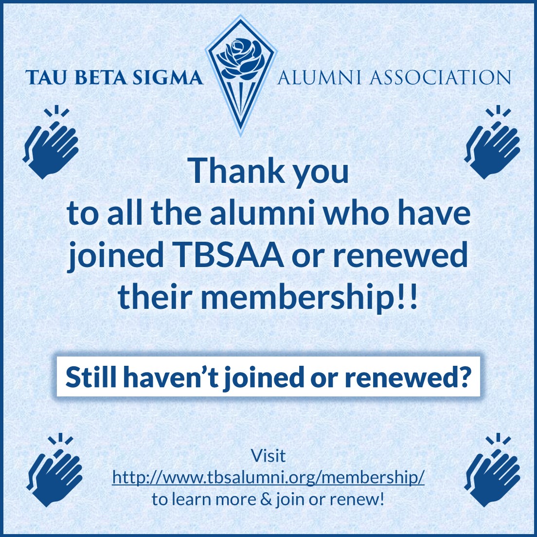 tbsaa's tweet photo. Thank you to everyone that has joined or renewed their TBSAA membership for the 2020-2021 year!  Visit https://t.co/KeFlTGxoEB to join us for this amazing year!

#4Gr8rAlumni     #TBSAA      #TBSAAMembership2020 https://t.co/UUvPQzCFjD
