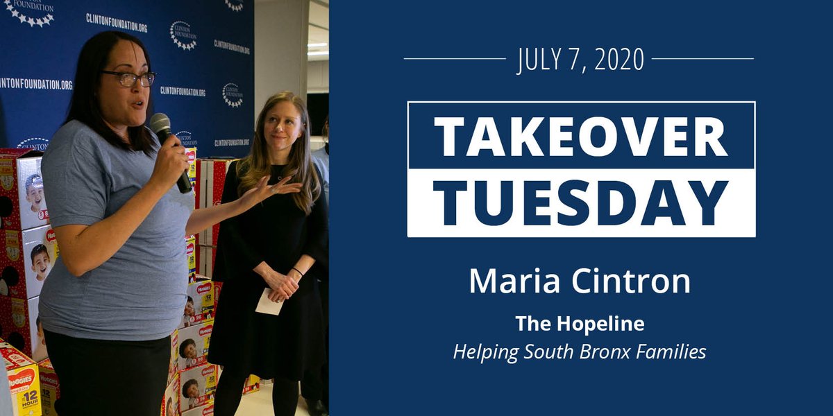 Clinton Foundation (@clintonfdn) on Twitter photo Meet <a href="/2SmallToFail/">Too Small to Fail</a> partner Maria Cintron, executive director of <a href="/HopeLineBronx/">TheHopeLine</a>.
Sheâs fighting to help families across NYC get essential items like diapers, baby food, groceries, and books. Follow along as she shares her story today on our Instagram: instagram.com/clintonfoundat⌠Meet <a href="/2SmallToFail/">Too Small to Fail</a> partner Maria Cintron, executive director of <a href="/HopeLineBronx/">TheHopeLine</a>.
Sheâs fighting to help families across NYC get essential items like diapers, baby food, groceries, and books. Follow along as she shares her story today on our Instagram: instagram.com/clintonfoundatâŚ