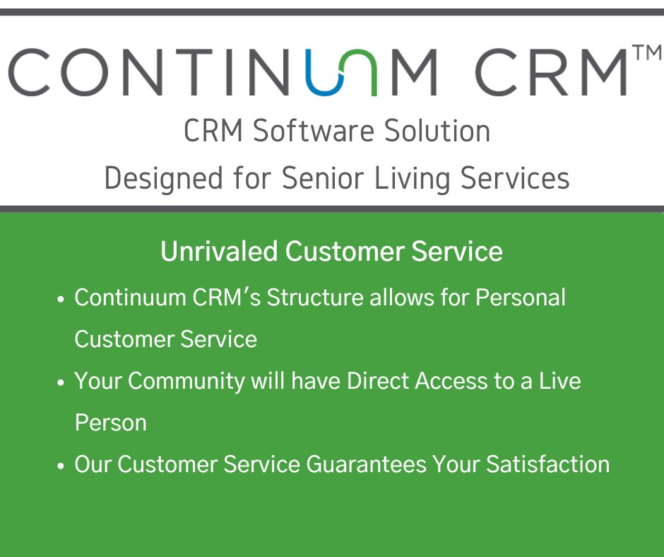 ContinuumCRM's tweet photo. The staff at Continuum CRM work with you to ensure you are satisfied! If you would like more information or a free demo, please comment below, or send us a message!

https://t.co/lz2I7fjG2i

#seniorlivingcommunity #CRMsoftware #CRMfeatures #whatisacrm #seniorlivingsales https://t.co/RpAfDcPiq9