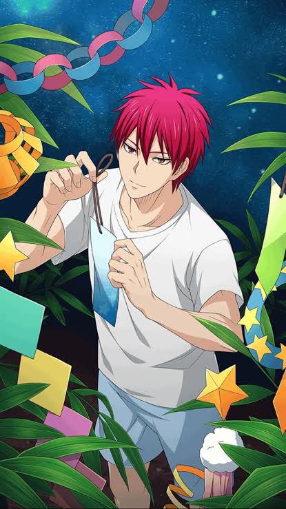 /แขวนทังซะคุที่เขียนเสร็จเมื่อครู่ขึ้นบนยอดต้นไผ่ ริมฝีปากโค้งขึ้นเผ็นรอยยิ้มจาง ก่อนที่จะเดินออกจากบริเวณนั้น #TanabataKNB