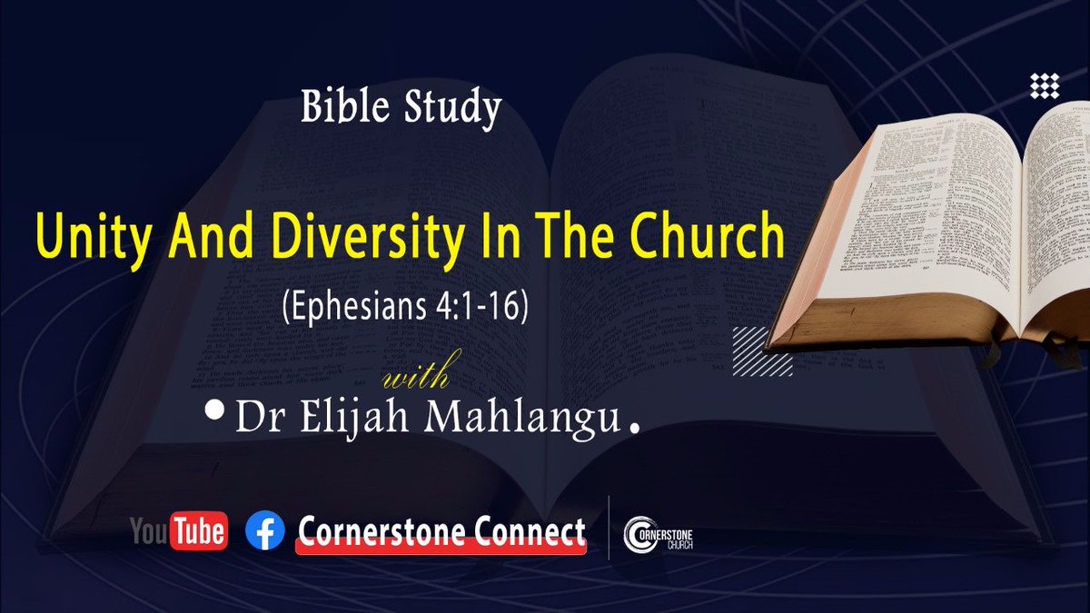 caog_connect's tweet photo. Dear brothers and sisters
We wil continue with the book of Ephesians.
Today's topic is Unity and Diversity in the church. Please tune in.
Have a blessed day further.
#BibleStudyTuesday #BookOfEphesians #CornerstoneConnect https://t.co/yqLTGUUAAK