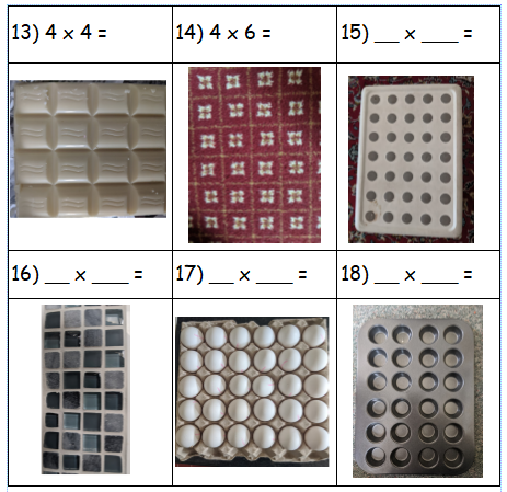 MrsJessa1's tweet photo. Who knew there was so much maths in my home?! Can you work out the calculations for the arrays I found on my array hunt?  Can you guess what each item is? It's 3 points per an array so that 3 x 18 points! - How many arrays can you find at home? @LHS_Watford @HeadLHS https://t.co/1IJtqKCqlL