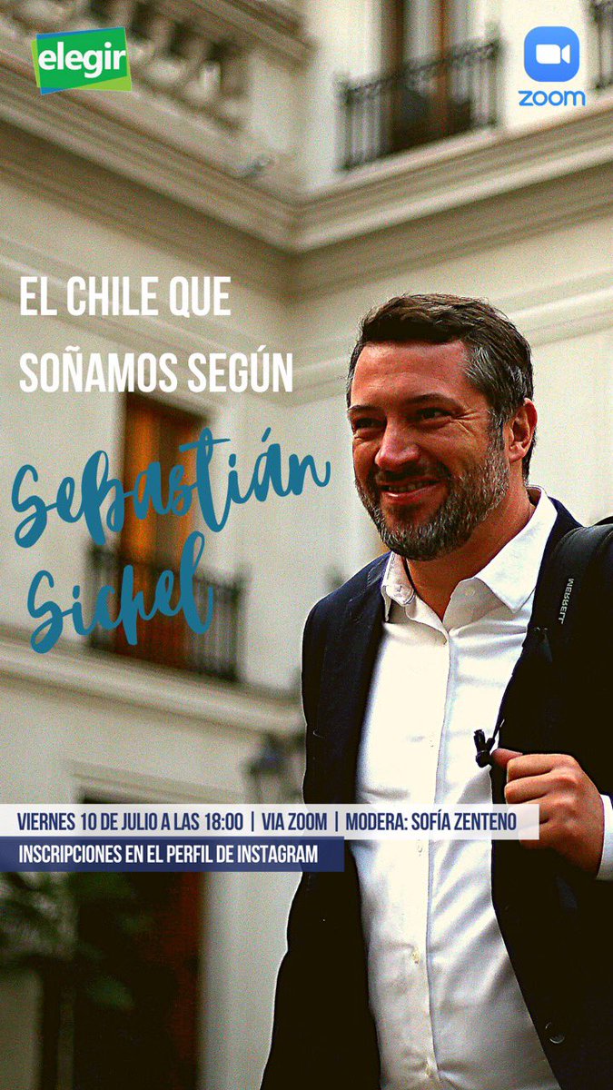 ELEGIR_uchile's tweet photo. Este viernes 10 a las 18:00 horas realizaremos la segunda versión del ciclo de charlas llamado “El Chile que soñamos”, en esta ocasión nuestro invitado será el Presidente del Banco del Estado de Chile Sebastían Sichel.
(Link para inscribirse al evento en nuestro perfil) 📚📚📚 https://t.co/ifTqFUHWn7