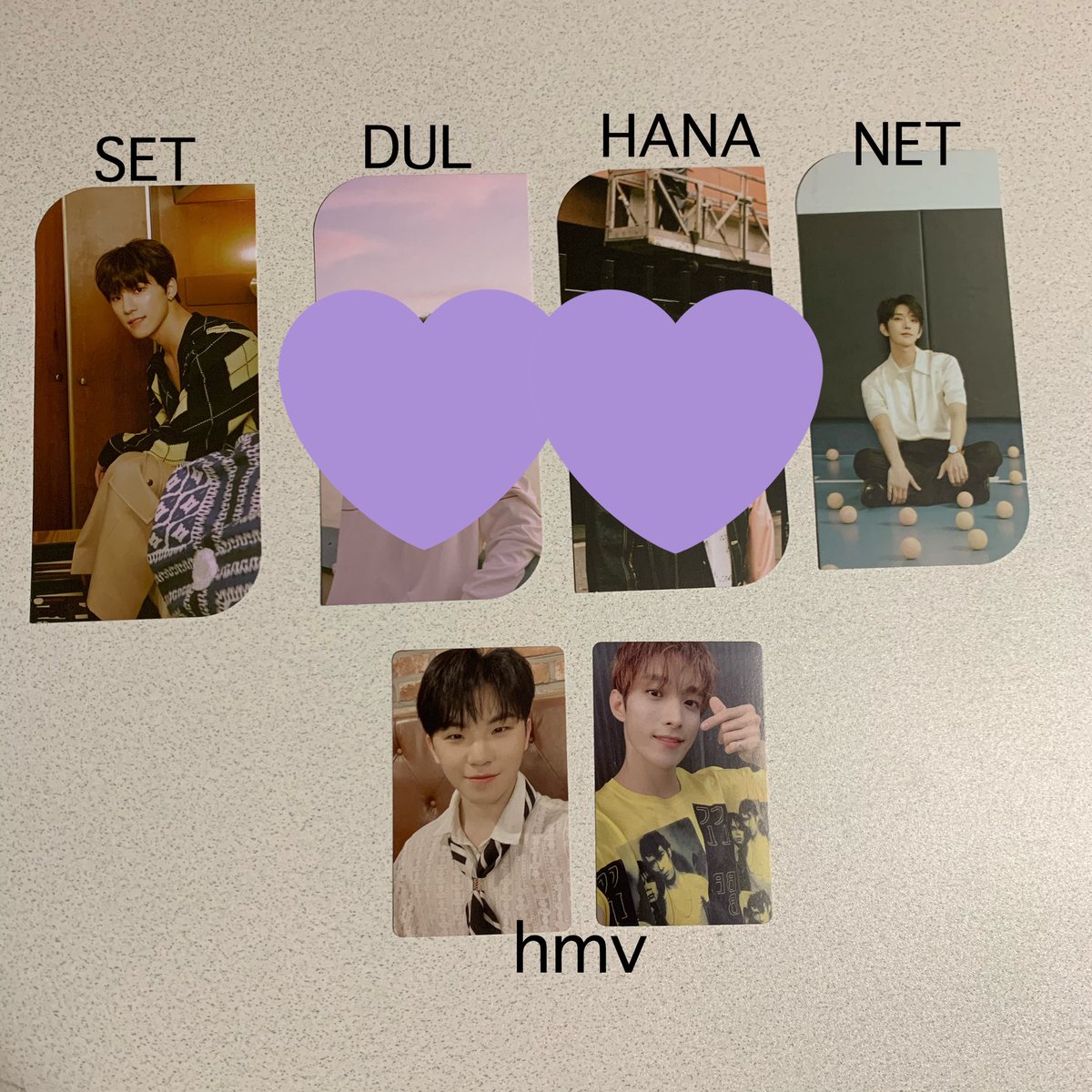 verkwan_00's tweet photo. 💜がついているものは交換先が決まりました! https://t.co/wEyEUbCKds