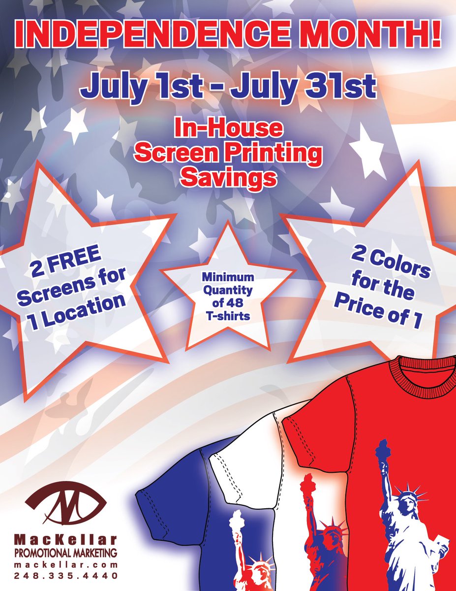 MacKellarIMD's tweet image. Make your brand stand out! Let one of our Custom Decorating team members help you with your screen printing needs! #screenprinting #branding #inhousedesign